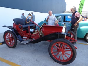 The 1911 Hupmobile was the oldest car at the Bunnings 'Jump into Spring' display.